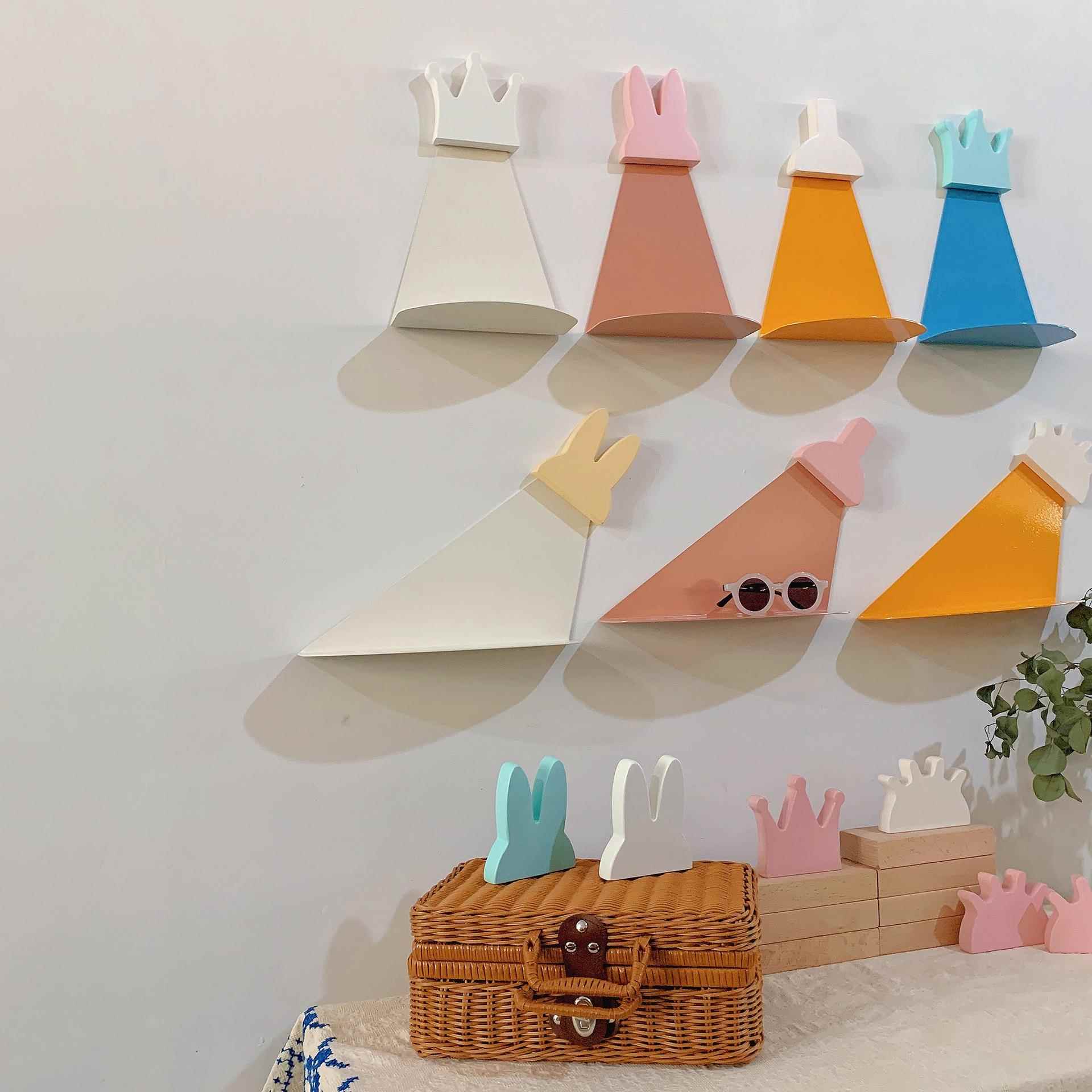 上墙创意置物架艺实木架576可吸儿童房装饰小配件磁工作室陈列铁