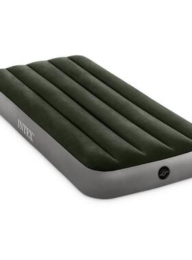INTEX 64106 绿色单人植绒线拉空气床露营气垫床户外防潮垫气垫床