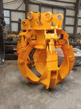 6吨航吊梅花抓钢机抓5IDL吨行车垃圾莲花爪20挖5机不旋转梅花瓣0