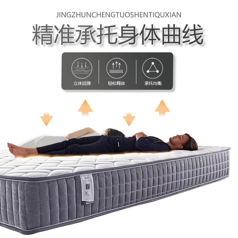 席梦思床垫加硬护脊棕垫天然椰棕床垫子20cm厚硬垫家用卧室弹簧