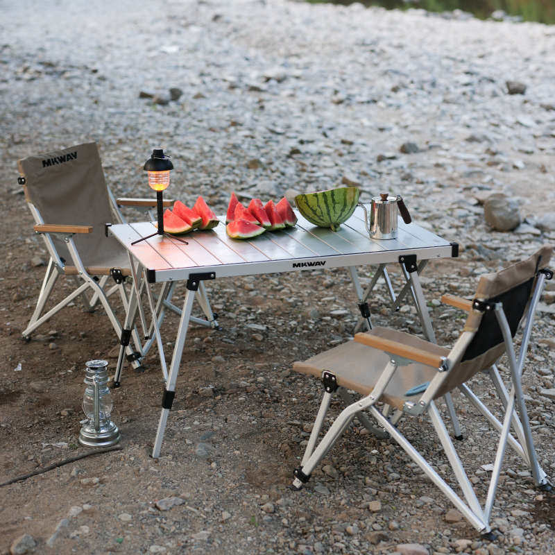 星川蛋卷桌户外便携式折叠桌子精致露营铝合金烧烤野餐桌
