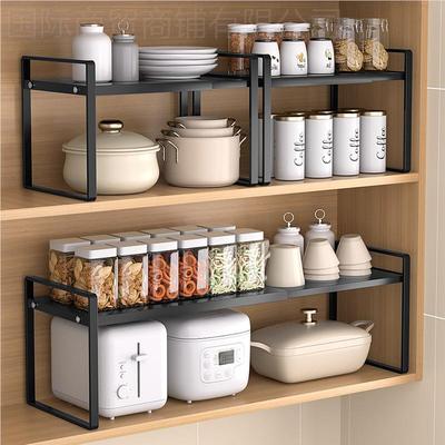 Kitchen shelving Retractable cabinets Tiered storage储物架