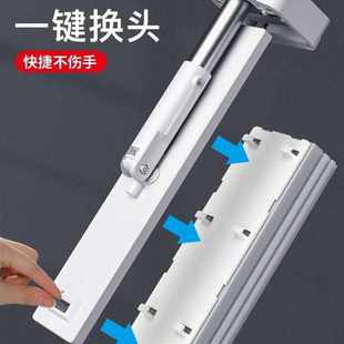 吸水家用一拖净免手洗干湿两用挤水 洗手间专用拖把海绵拖把胶棉式