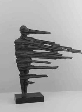 新中厅式创意象黑色书人物雕塑摆件ZDN铸铁别墅房抽客家居装饰品