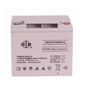 双登蓄电池12V26AH铅酸6-GFM-26U阀控式UPS机房通信备用电源系统
