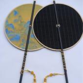 腰扇可卷曲中国风非遗夏季 古典中国风纯手工折叠挂腰