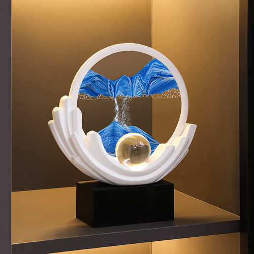 时来运转电视柜家居玄关摆件高档办公室装饰品画高级沙装饰品客厅