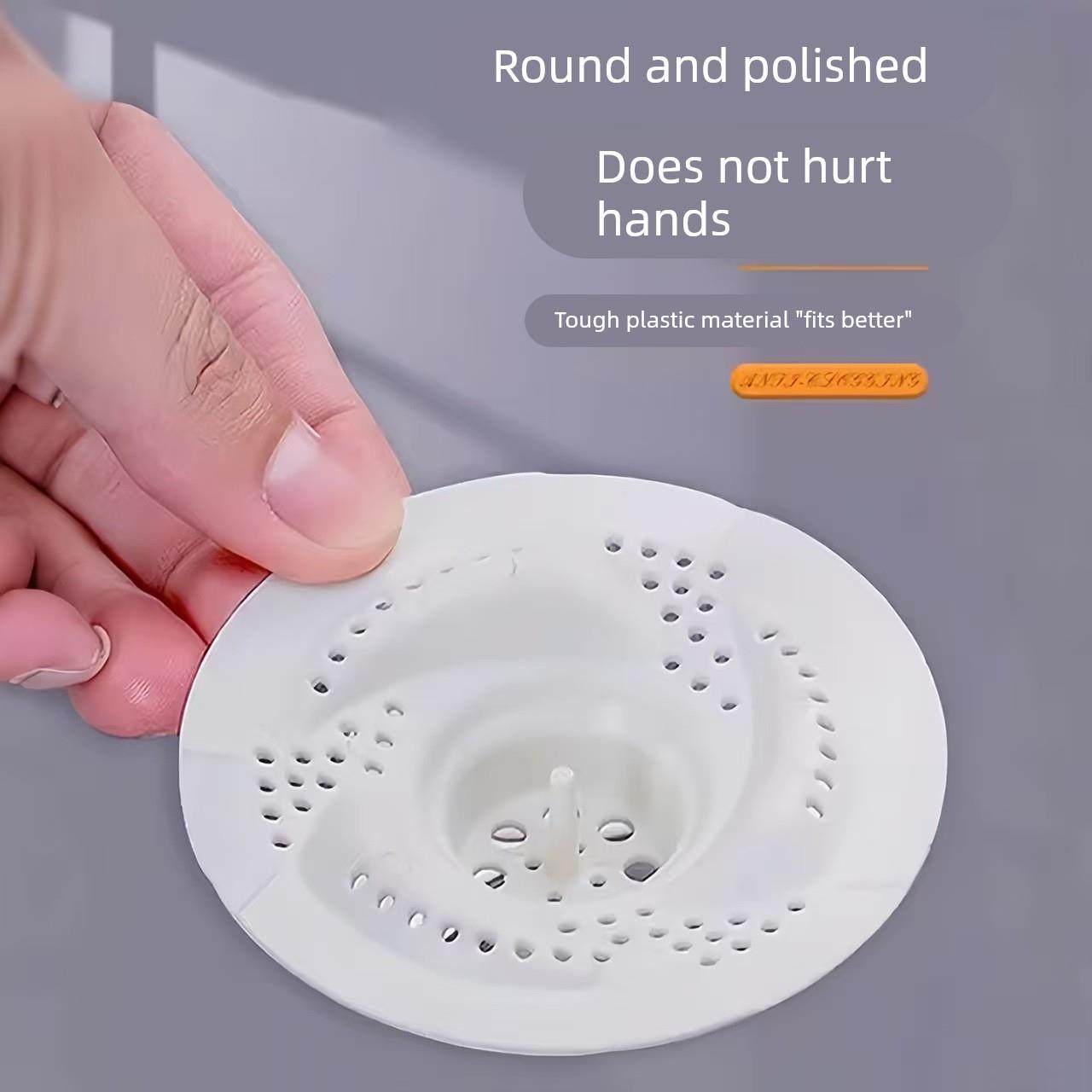 日式pvc浴室头发地漏盖过滤网下水道水槽卫生间手池毛发防堵浴缸