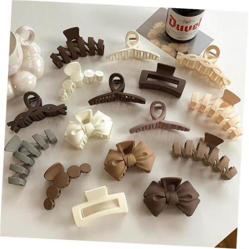 发夹Hot Sale Solid Color Claw Clip Large Barrette Crab Hair1