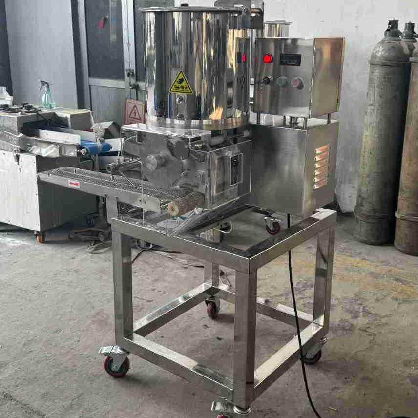 全自动压汉堡机成型设备 鸡块成型上浆上糠设备 商用土豆饼制作