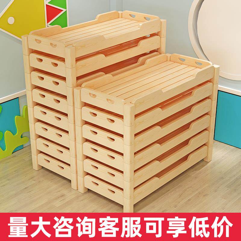 幼园床睡简易dhf-04儿午床实木午休床床托管班多功能床叠叠床