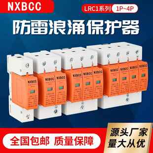 家用浪涌保护器4P20KA40KA60KA80ka100KA 避雷器2P电涌保护防雷器