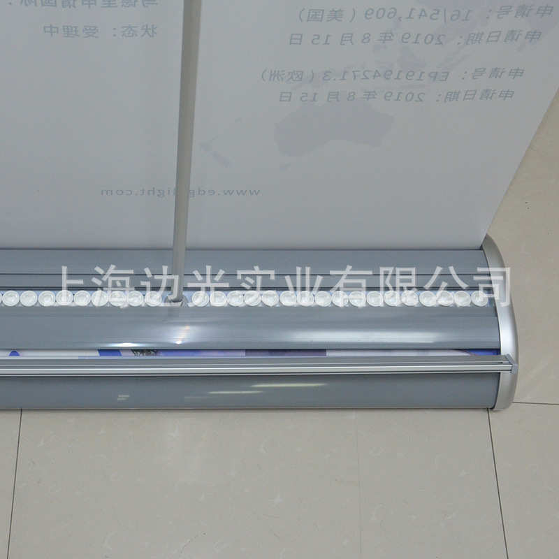 LED双面发光易拉宝 落地式室内活动海报广告展示架伸缩折叠易拉宝