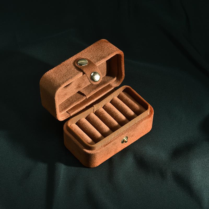 高档ta戒imy指盒欧盒式复古风手工收制作高档纳迷你旅行首饰盒