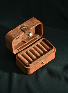 高档taim盒y戒指盒欧式复古风手工制作高档纳迷你收旅行首饰盒