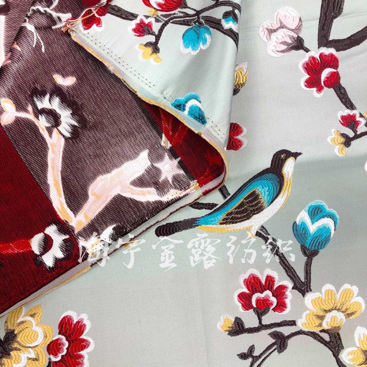 高精密提花布料红木沙发抱枕靠垫坐垫服装窗帘桌旗面料3.05米宽