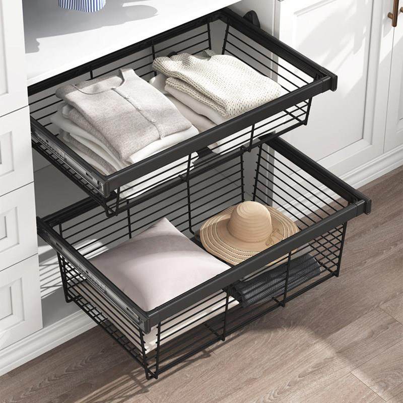 衣柜拉篮抽屉式裤架伸缩家用衣橱推拉裤抽衣帽间收纳内置五金配件,基础建材,衣柜拉篮,淘宝优惠券,粉丝福利购,淘宝优惠卷