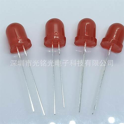 现货供应 F8/8mm红发红 长脚LED发光二极管 圆头红光长脚直插灯珠