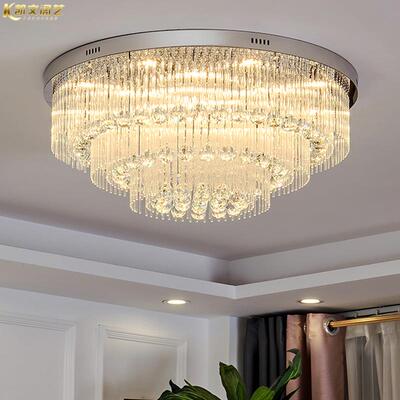 ltao6504水晶灯客圆形吸顶灯厅现代简约卧室灯饰餐灯厅工具酒店大