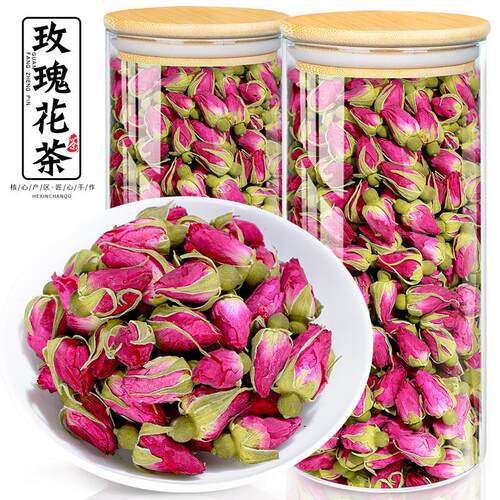 玫瑰花茶 平阴重瓣干玫瑰干燥花泡茶泡水喝的花草茶茶叶250g