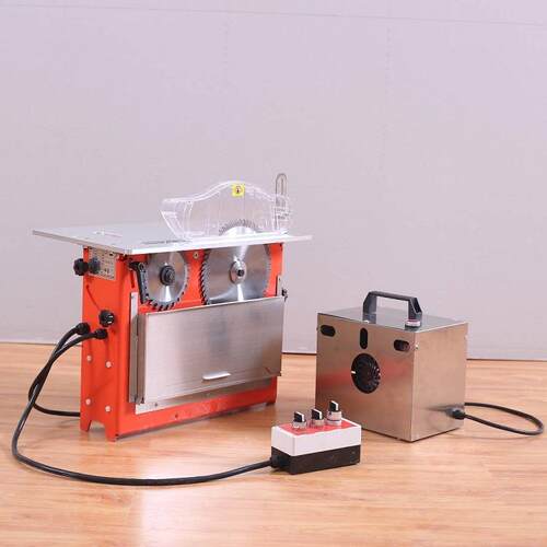 升级新款300型不锈钢推台锯 小型静音无刷子母锯 电动手动微调锯