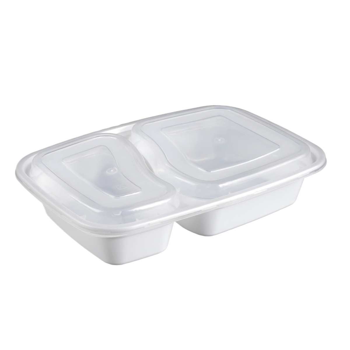 美式餐盒加厚食品级一次性双格打包盒外卖快餐便当盒6828分格饭盒