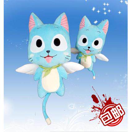 定制妖精的尾巴哈比动漫抱枕可爱毛绒公仔卡通玩偶靠垫生日礼物女