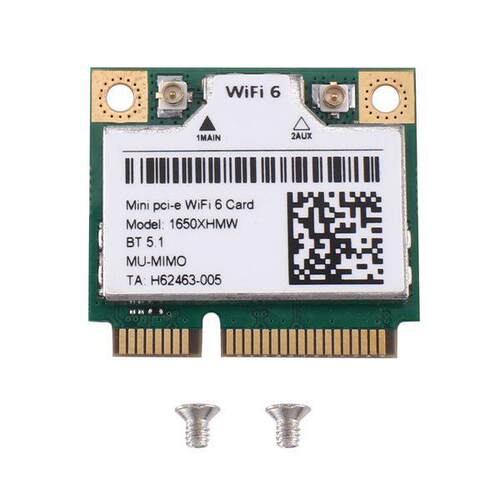 1个 颜色：绿色 材质：PCB 1650X 1650XHMW 网卡 双频 2400M Blu
