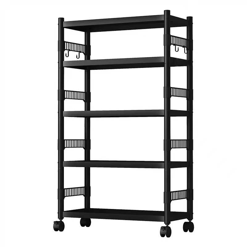 厨房置物架落地多功能微波炉收纳架子简易家用移动多层锅具储物架