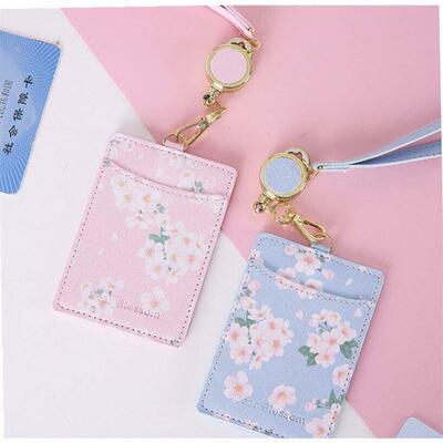 Han edition telescopic hanging rope card set of PU leather