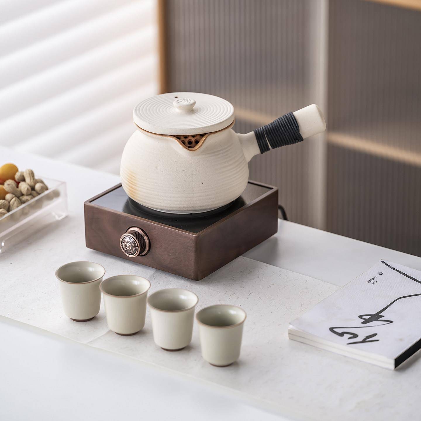 干烧壶新款围炉煮茶云南罐罐奶茶陶壶烤奶土陶罐茶壶古法煮茶器