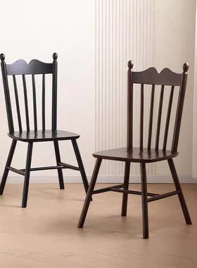 复古咖啡店餐桌椅组合美式西椅厅实木FKP桌子商用温莎中古风椅餐