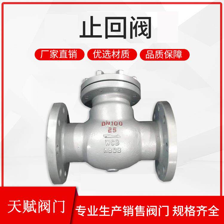 H44W-16P不锈钢旋启式止回阀单向阀316L止回阀止逆阀型号规格多样
