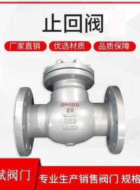 H44W-16P不锈钢旋启式止回阀单向阀16L止回阀止逆阀型号规格多样