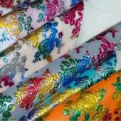 中软多彩鞋 色装 擦服装 适用0手感箱包厚面料1 .材压花pu小玫瑰 饰