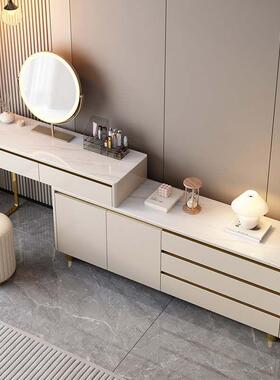 Tal房间电视实柜卧室梳2342柜妆台斗一体床容尾柜木烤漆岩板桌面