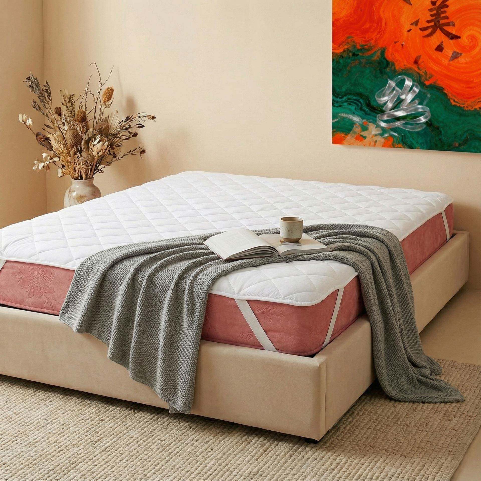 酒店床护垫全棉防羽布舒适垫磨毛布床褥垫加厚