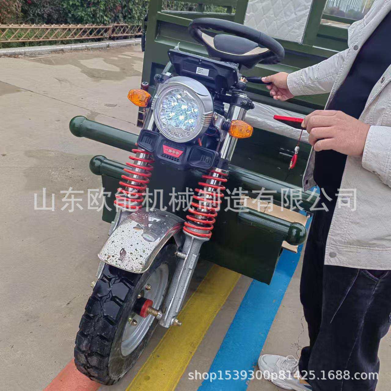 大载重电动自卸三轮车 家用农用三轮运输车 矿用吨拉渣拉土车