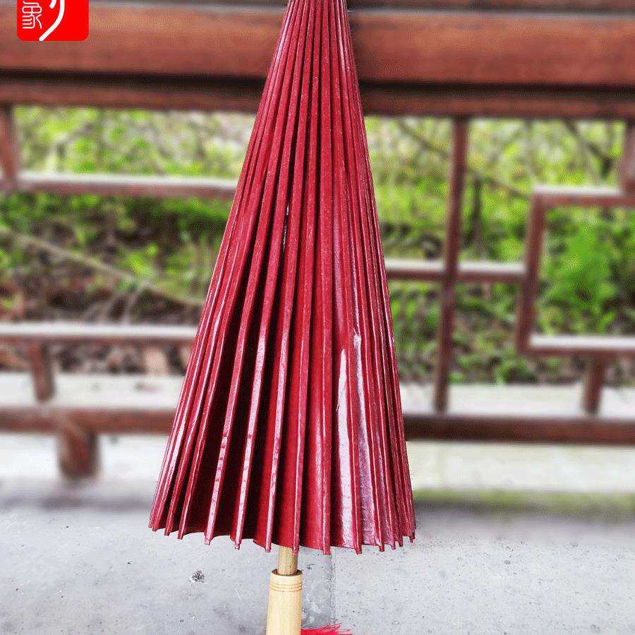 非遗油纸伞纯手工传统古典防雨防晒实用老式复古桐油伞结婚摄影红