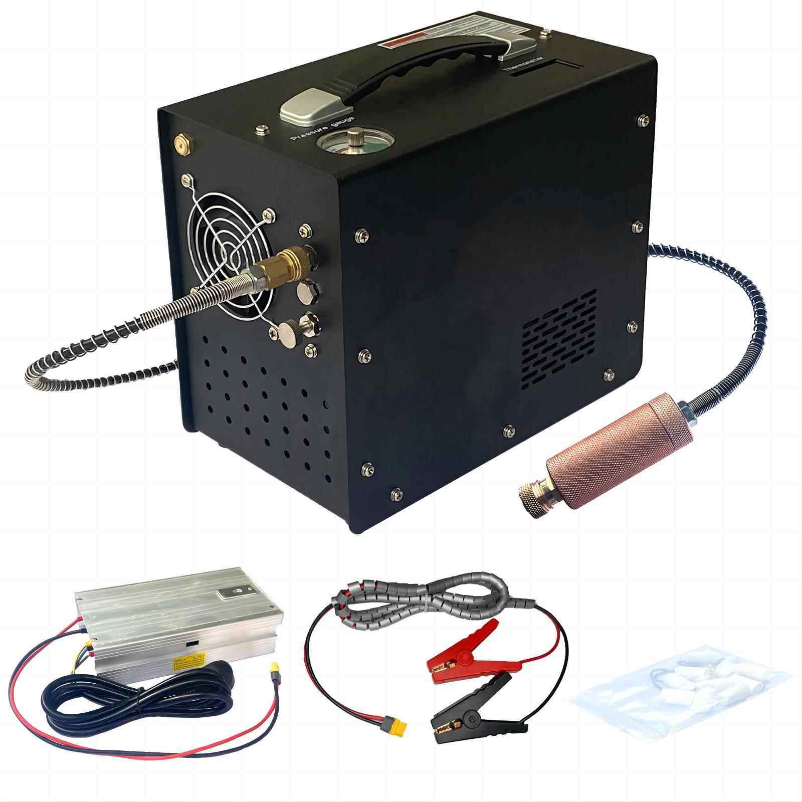 220V/12V车载高压打气泵30mpa电动打气机压缩机便携自动停机