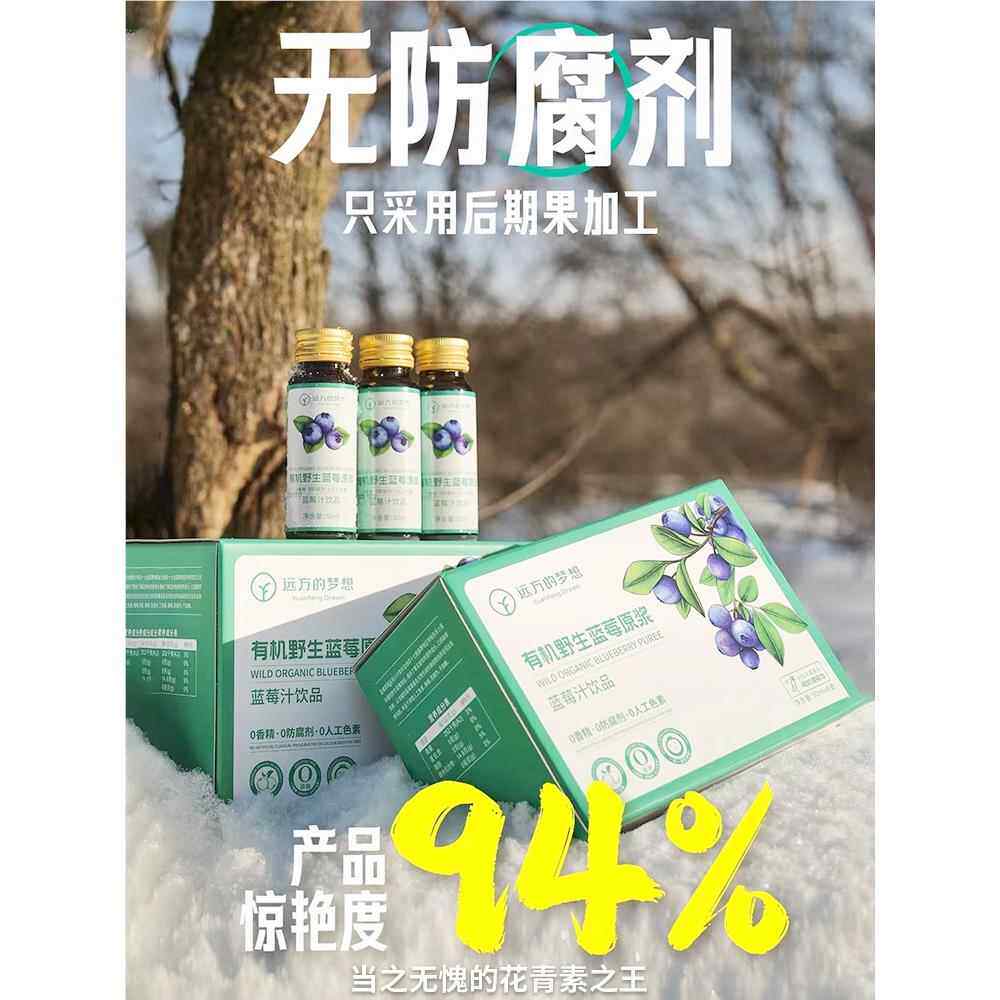 远方好物森骄有机野生蓝莓原浆汁远方的梦想花青素无添加营养视力