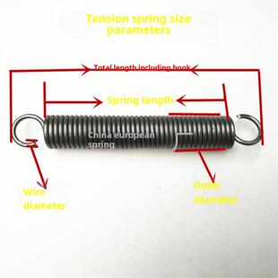 厂家直销,拉力弹簧拉力弹簧线材外径1.0mm外径10mm长、短完整支