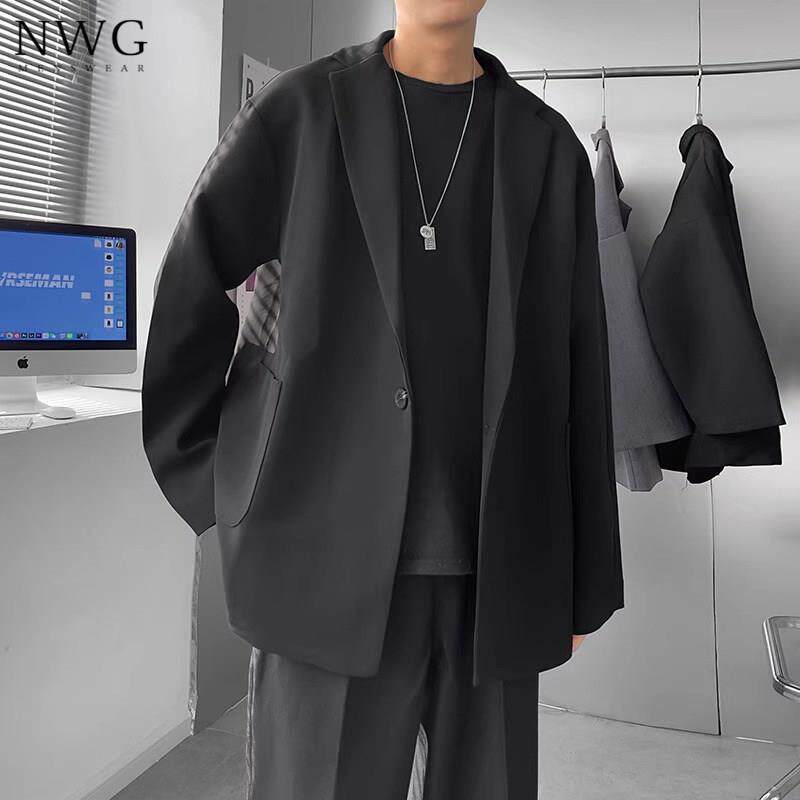 小西装外套男春秋季2025新款高级感韩版宽松大码西服男士休闲上衣