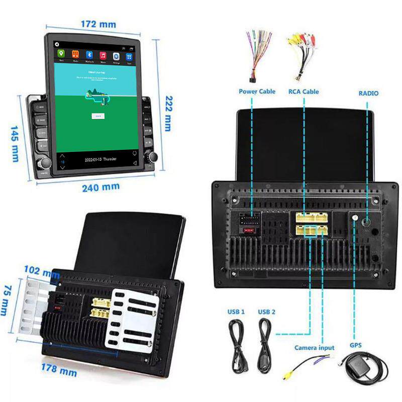 .7寸9竖屏屏导航仪小金刚安机卓智能车载953显示改装汽车通用屏幕