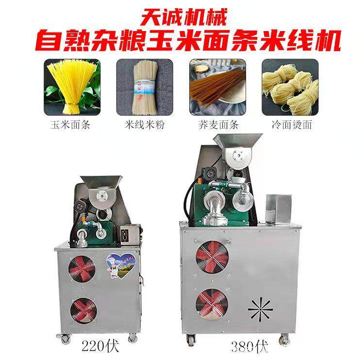 供应自熟玉米面条机 多功能冷面机 家用钢丝面机 送配方