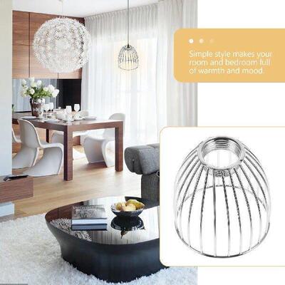 Mini Iron Birdcage Lampshade 2.7CM Silver Hollow Out Light