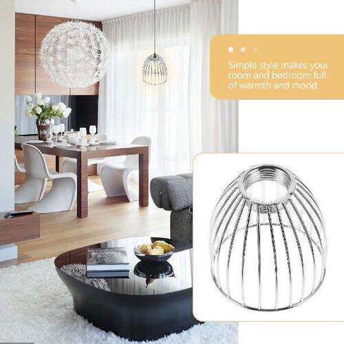 Mini Iron Birdcage Lampshade 2.7CM Silver Hollow Out Light