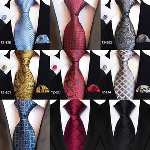 For Access Plaid Wedding Solid Men Ties Silk Dot Blue Luxury