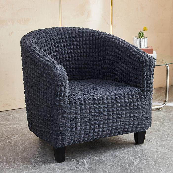 单人全包沙发罩半圆卡座休闲椅套弹力弧座椅套形四季用通TTqgzqwh