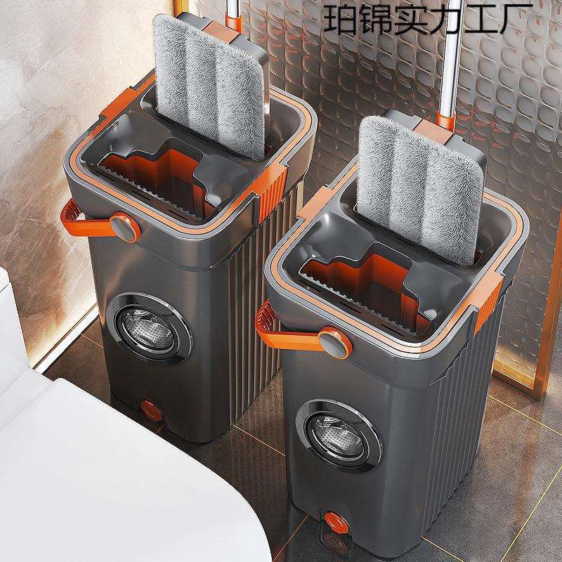 刮刮拖把桶乐干湿两用免手洗平板拖把家用懒人拖地墩布神器一拖净